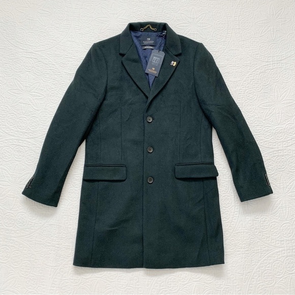 Scotch &‎ Soda Men's Classic Wool Coat, Black - Picture 1 of 5